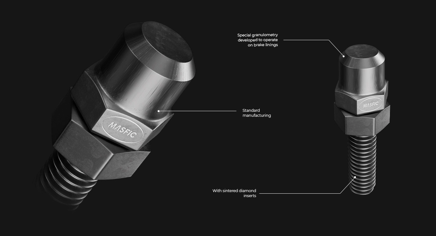 Diamond screw for interchangeable head