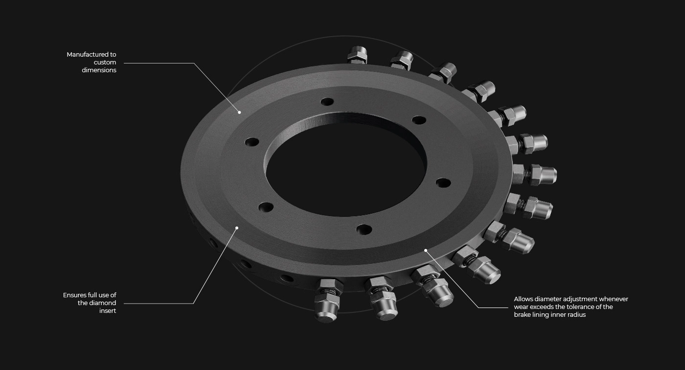Interchangeable Head for Internal Grinding